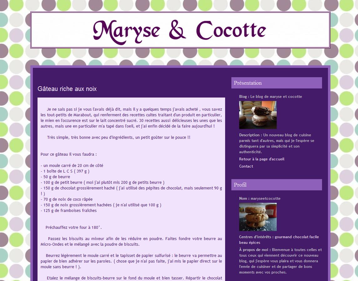 Maryse & Cocotte
