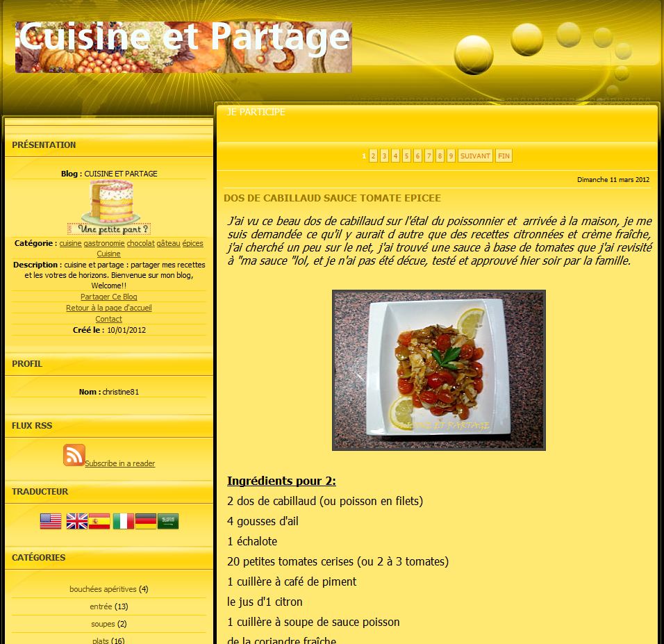 Détails : CUISINE ET PARTAGE