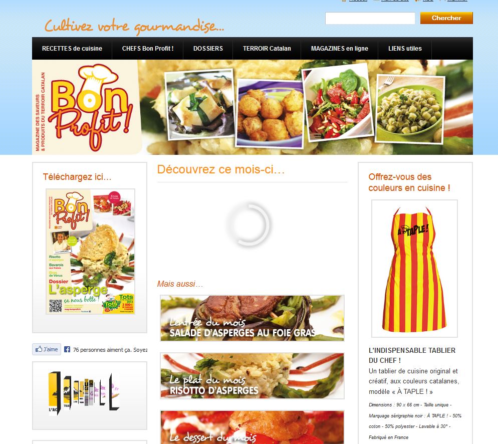 Magazine Bon Profit, le site