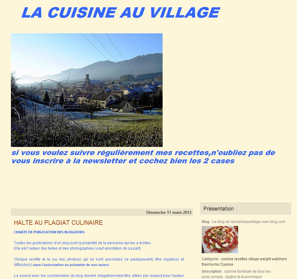 cuisine au village